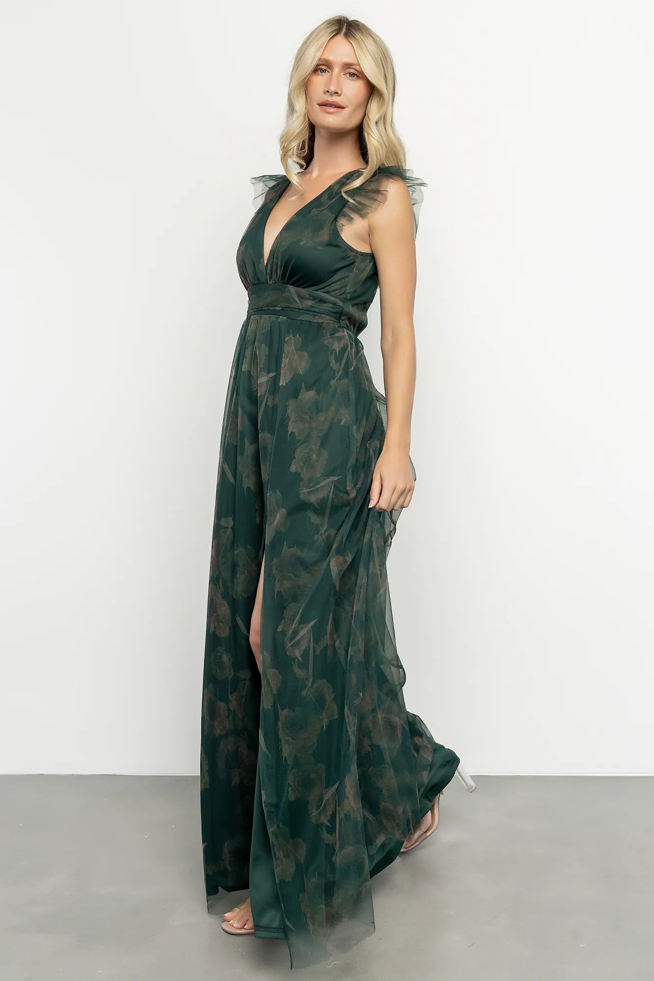 Adelyn Maxi Dress | Green Floral