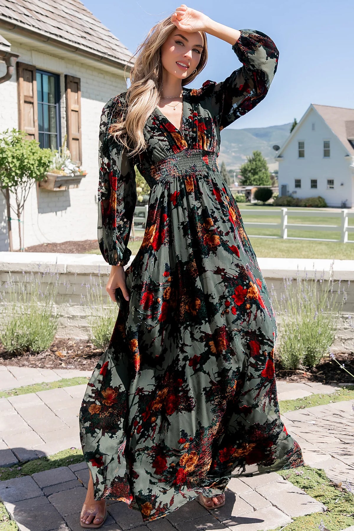 Mikla Maxi Dress | Wintergreen Multi