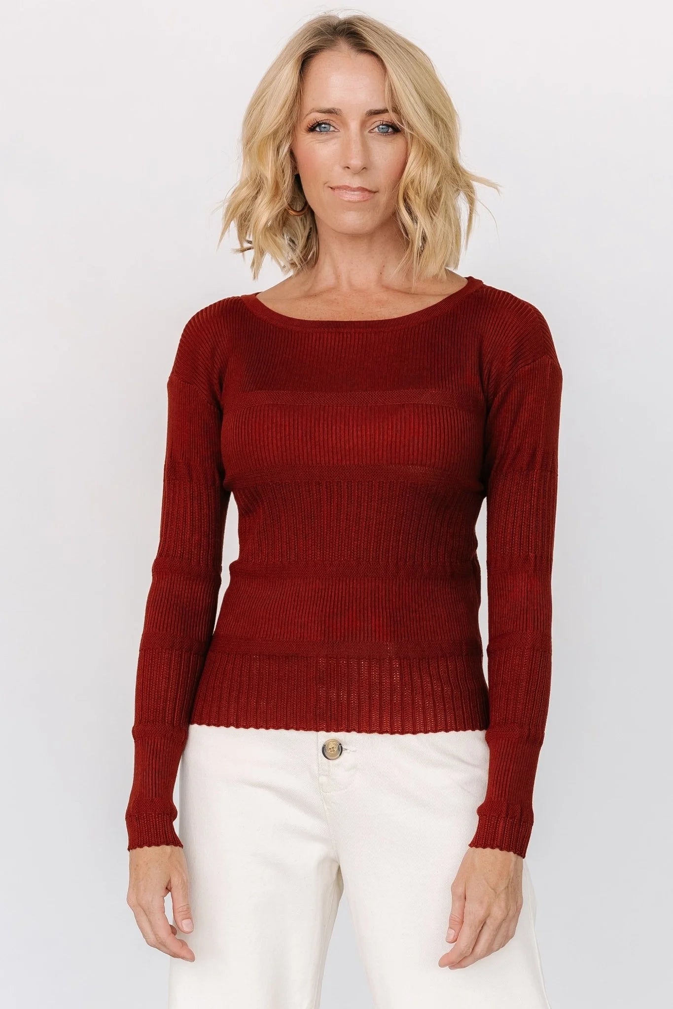 Bren Sweater Top | Brick