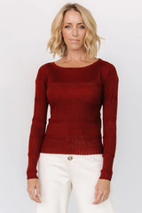 Bren Sweater Top | Brick