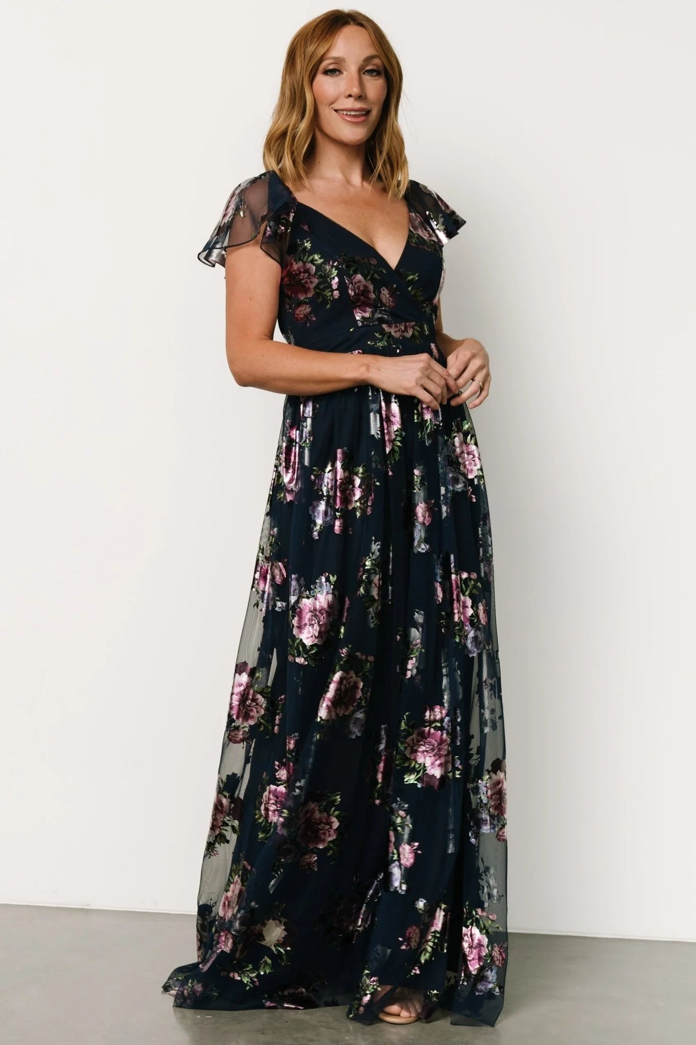 Devany Maxi Dress | Navy Multi