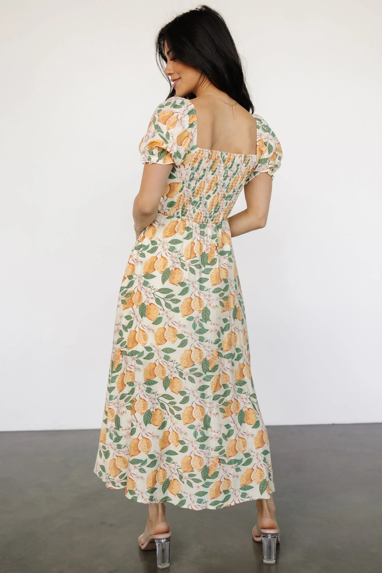 Amalfi Midi Dress | Lemon Print