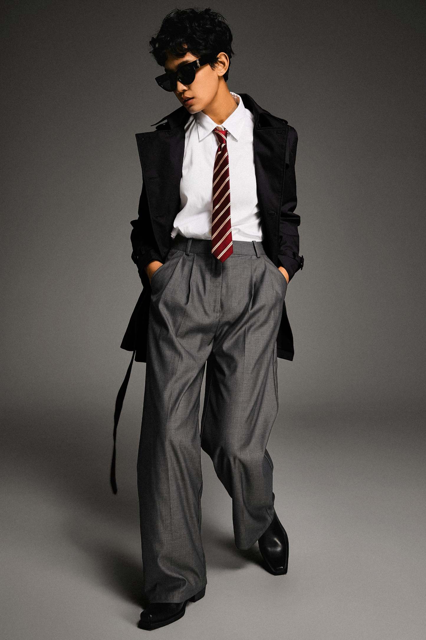 3/4 Double-Breasted Short Hudson Trench