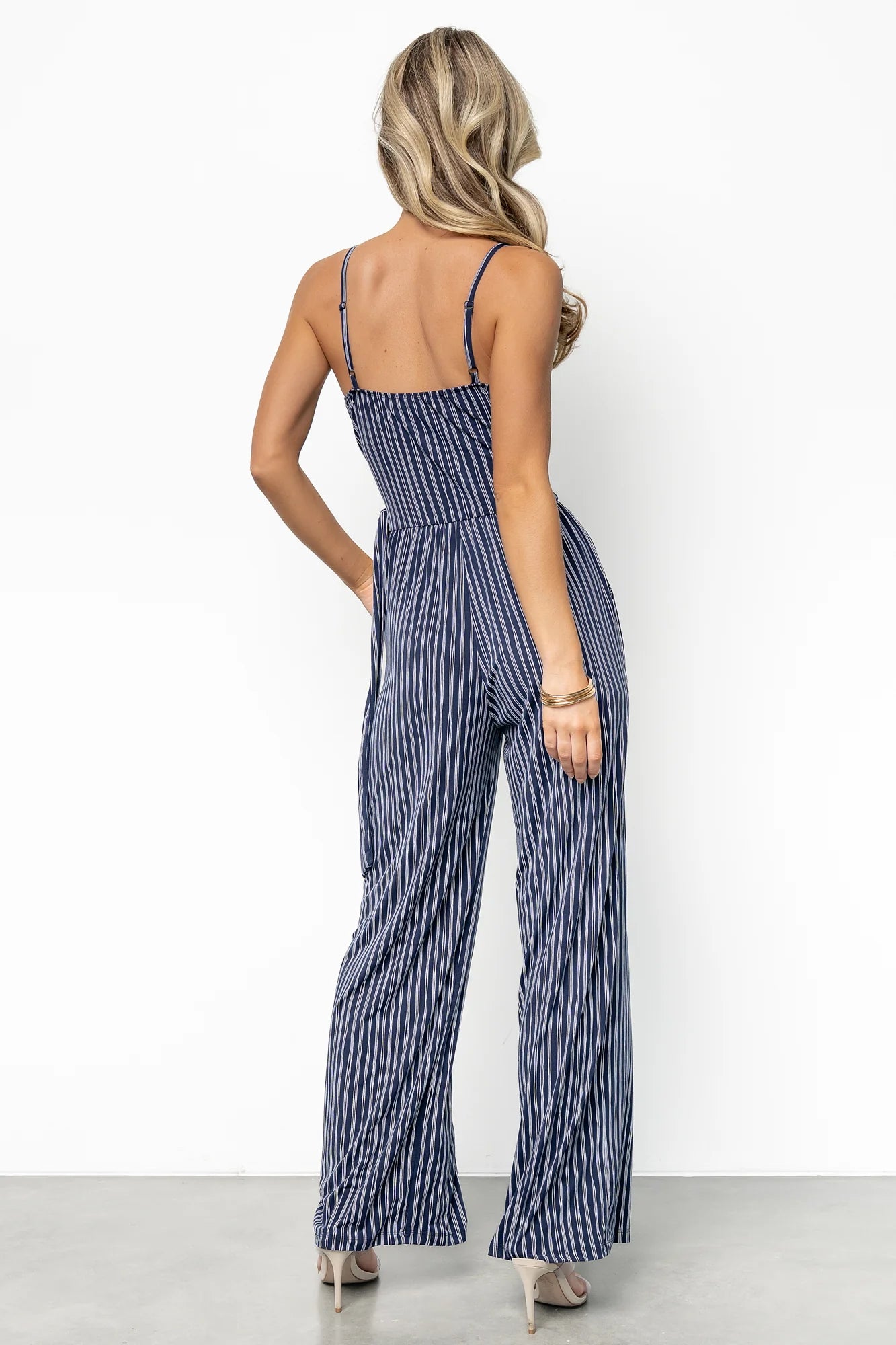 Zuri Tank Jumpsuit | Navy Stripe