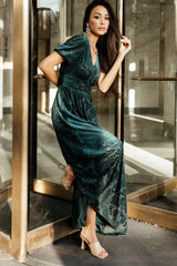 Leslie Velvet Maxi Dress | Emerald