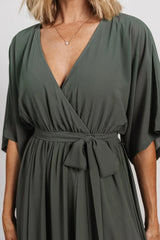 Kia Kimono Maxi Dress | Dark Sage