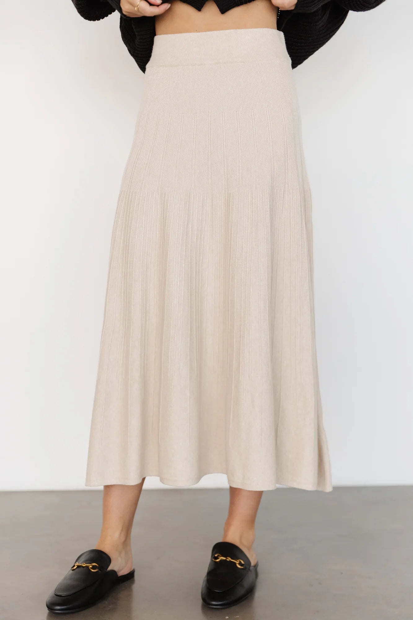 Carynn Knit Midi Skirt | Natural
