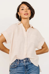 Hammond Short Sleeve Top | Natural