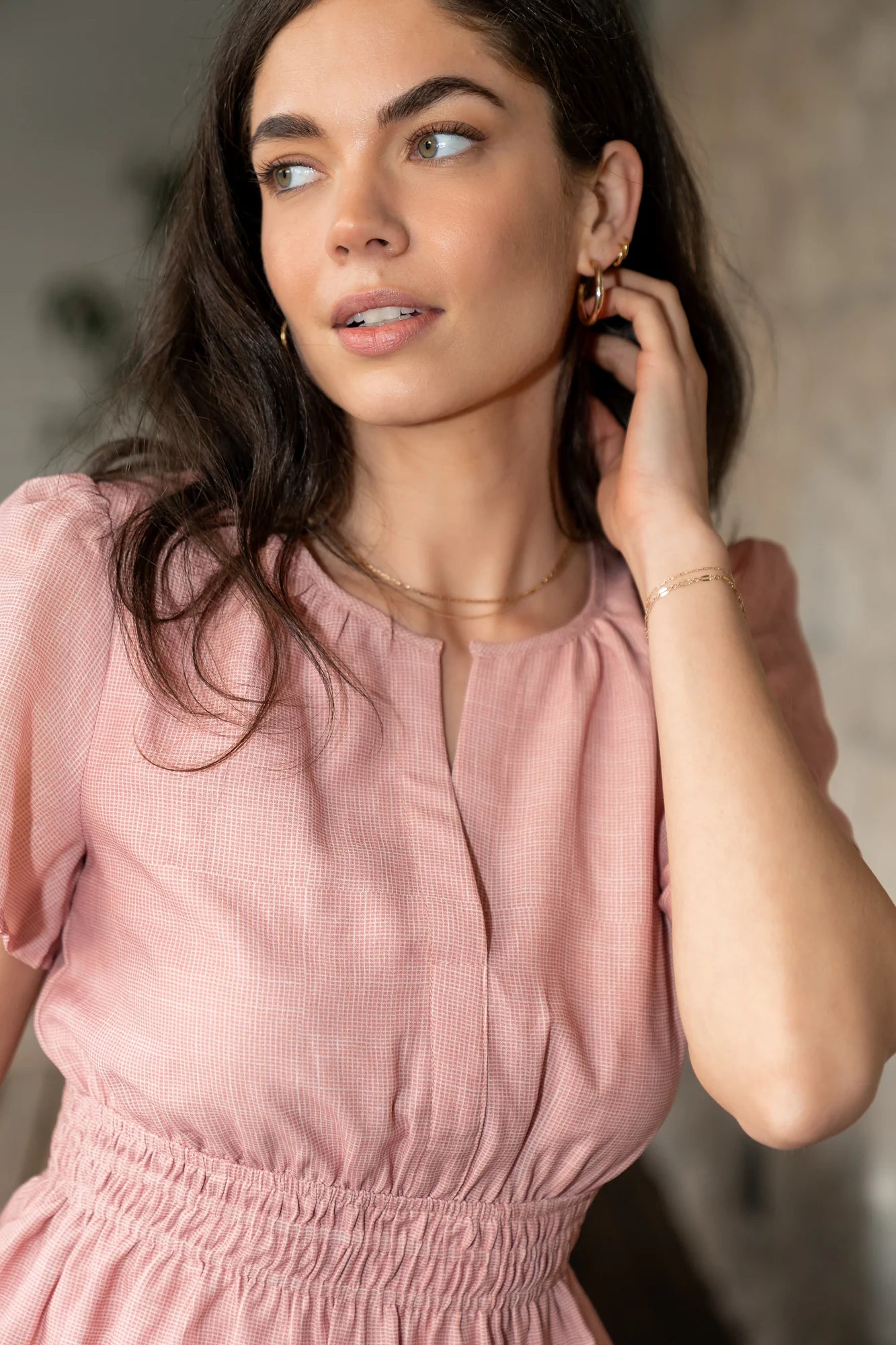 Dita Short Dress | Blush