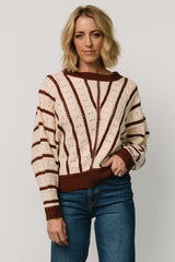 Paola Pointelle Sweater | Cream + Copper