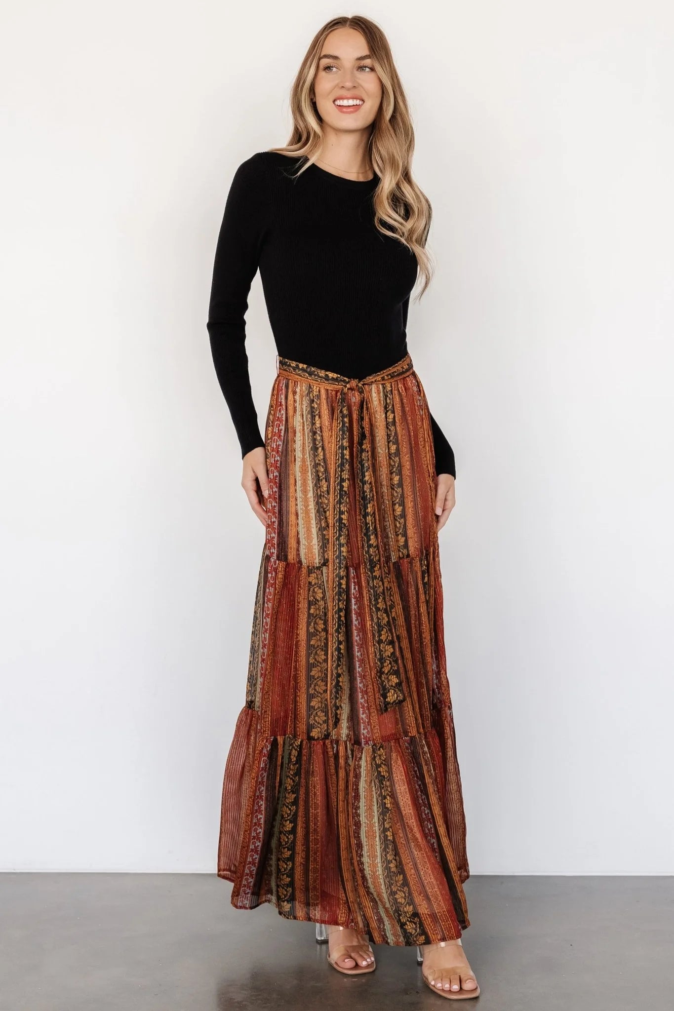 Emryn Sweater Dress | Black + Multi Print