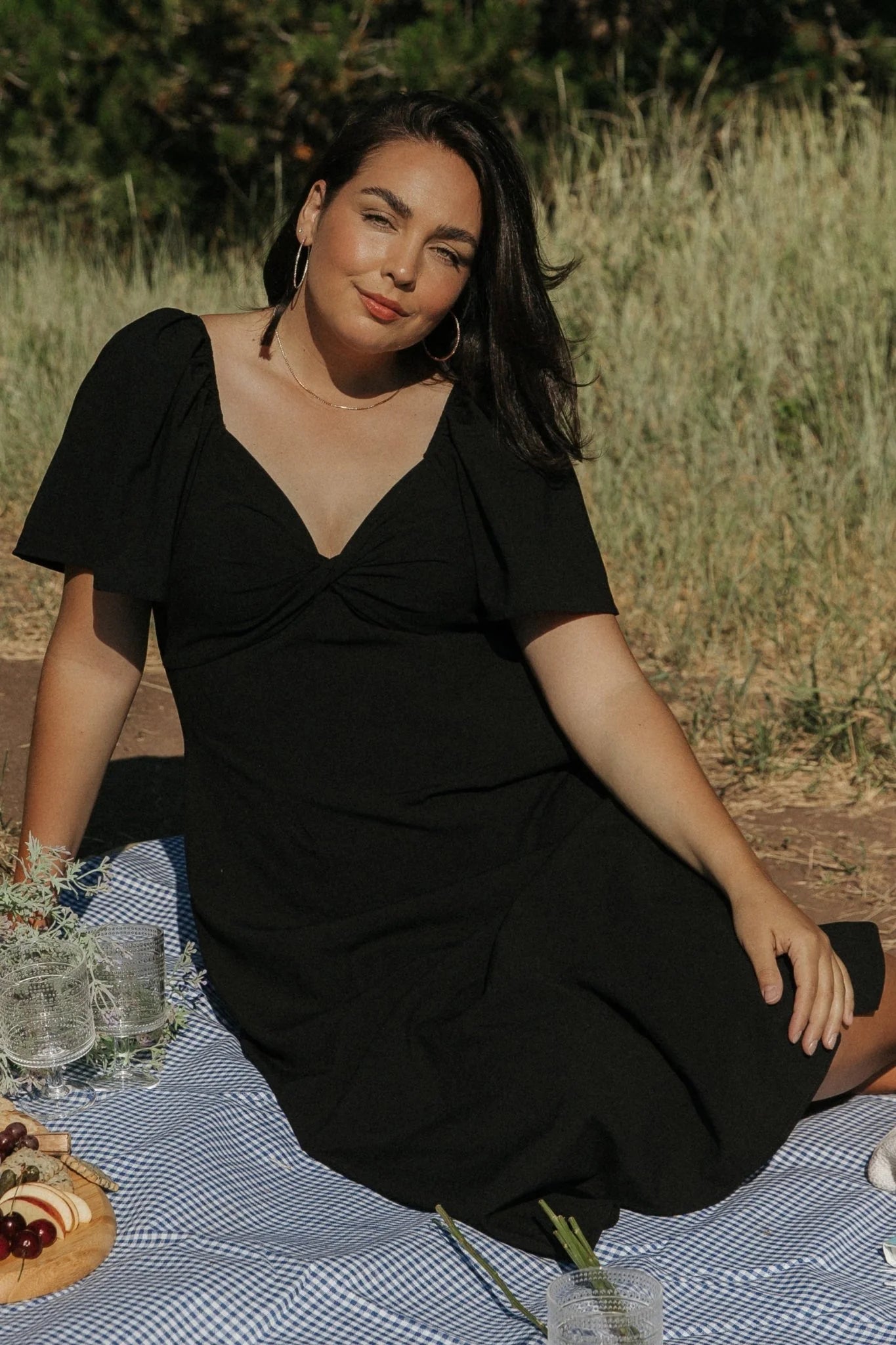 Indie Back Tie Dress | Black