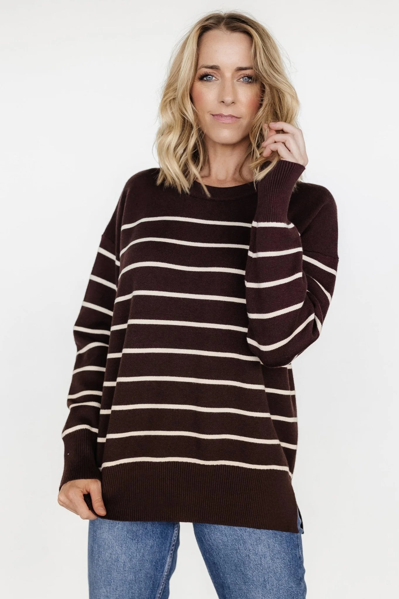 Colmar Striped Sweater | Clove + Cream