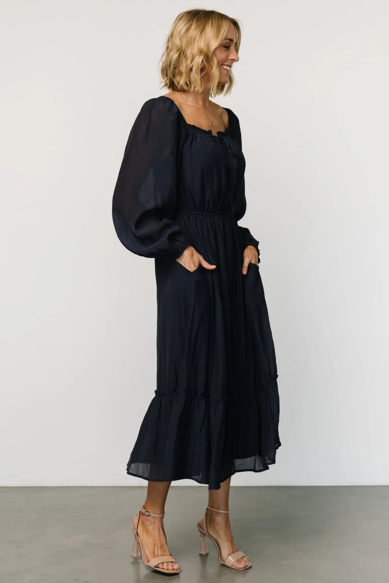 Joelle Midi Dress | Navy