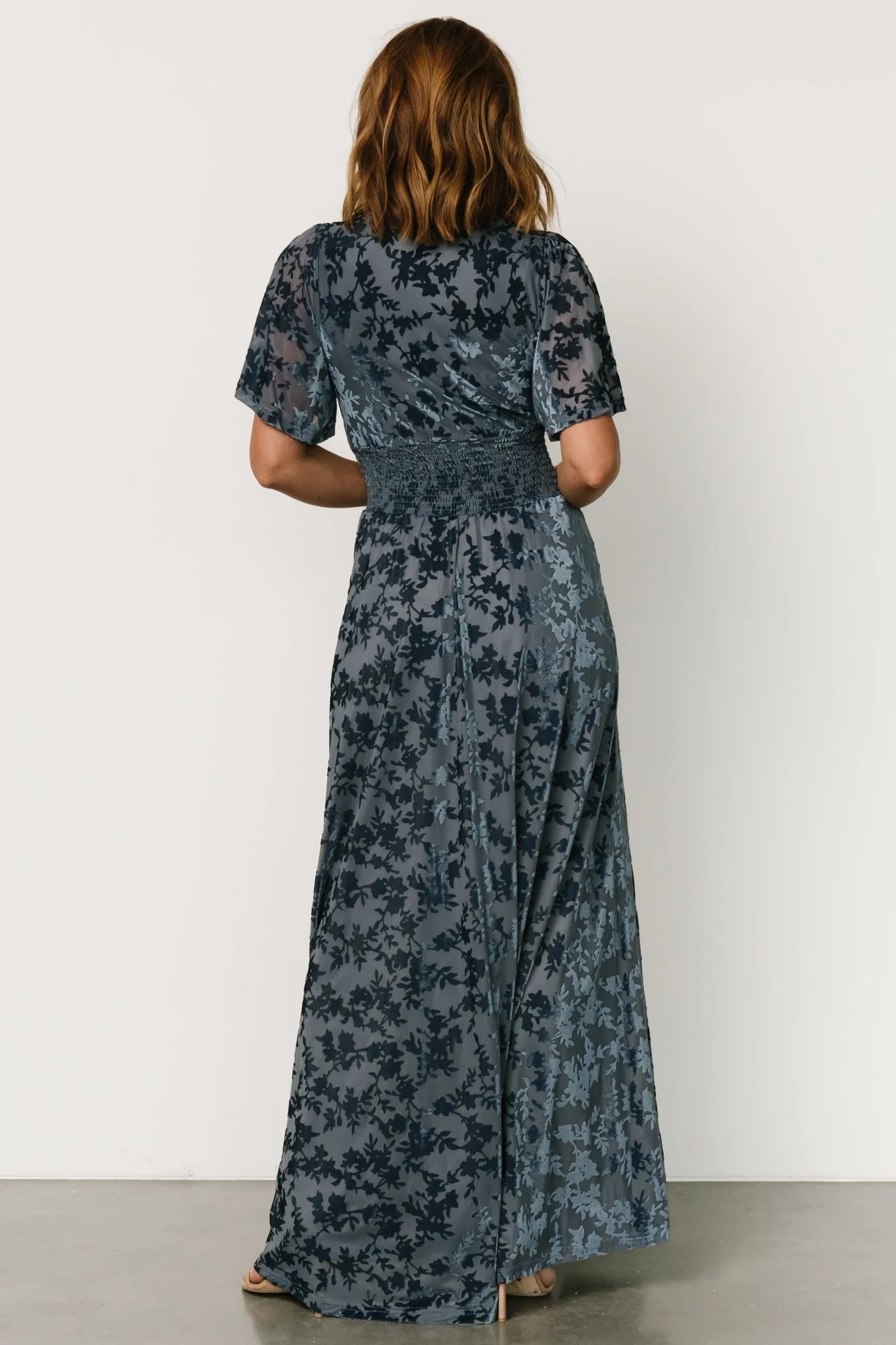 Veronica Velvet Maxi Dress | Whisper Blue