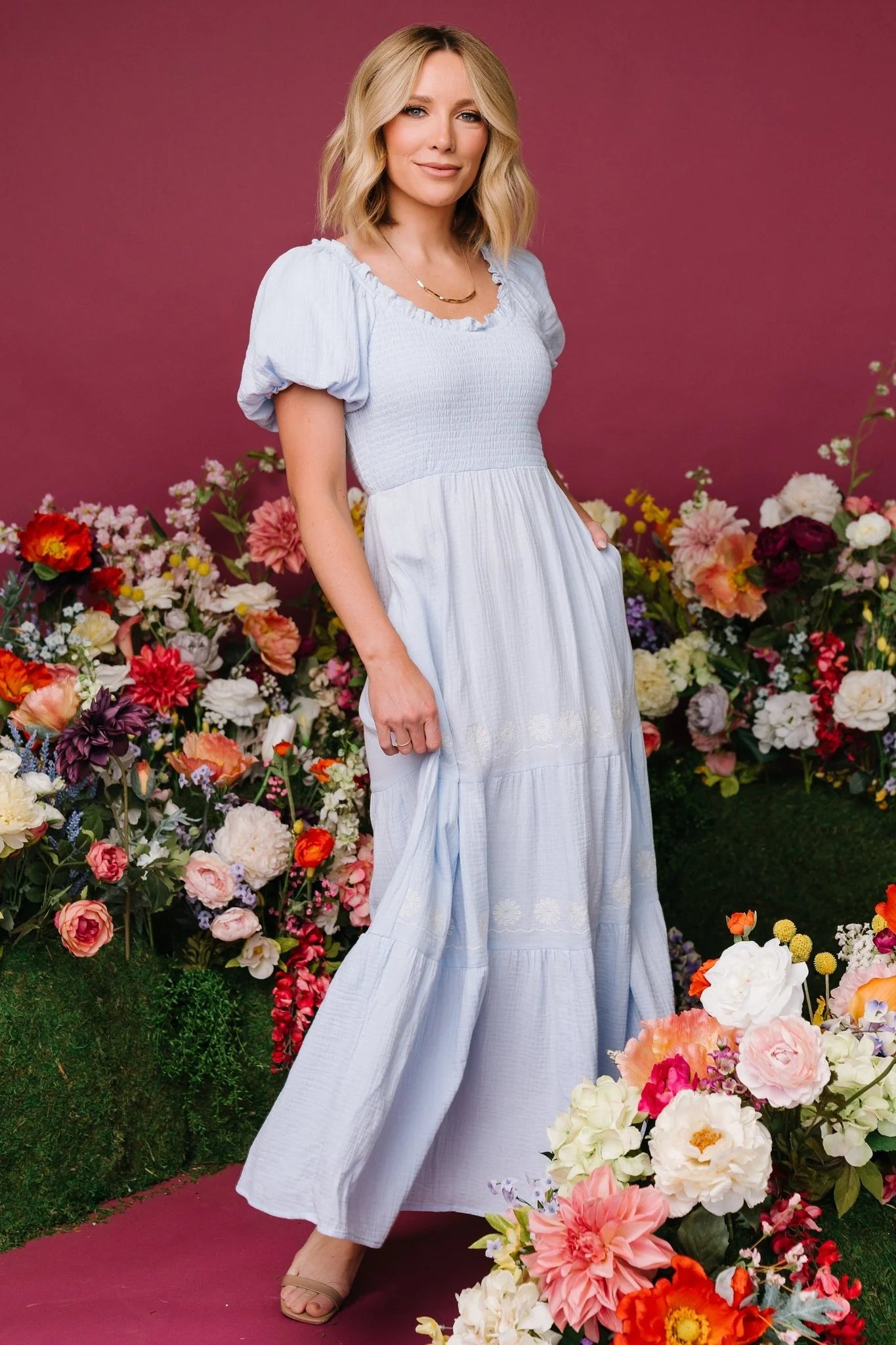 Carrington Maxi Dress | Light Blue