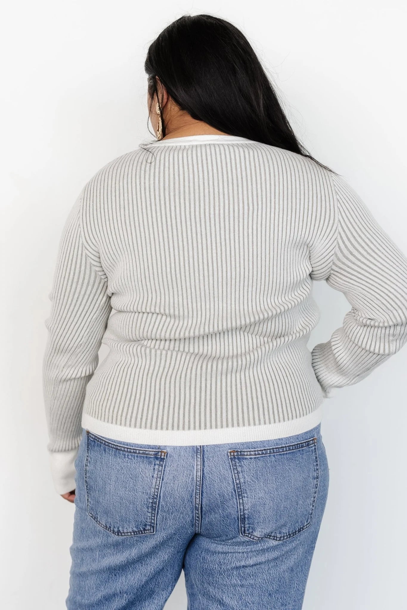 Stevie Ribbed Sweater | Gray