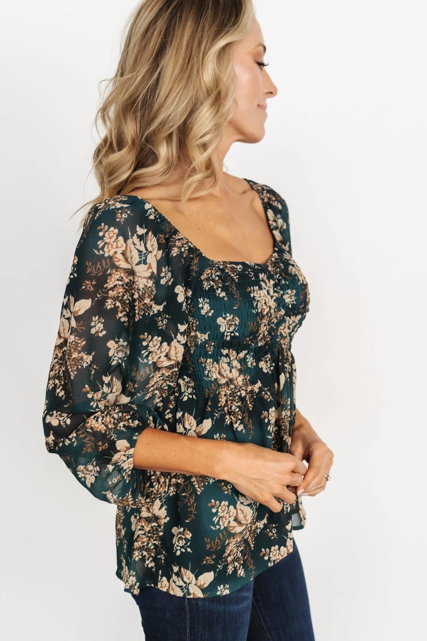 Fenna Smocked Top | Topaz Floral