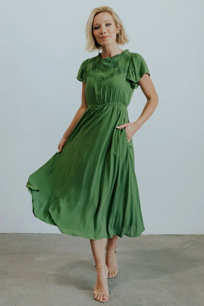 Prestyn Midi Dress | Green