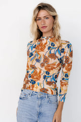 Dom Sheer Top | Taupe Multi