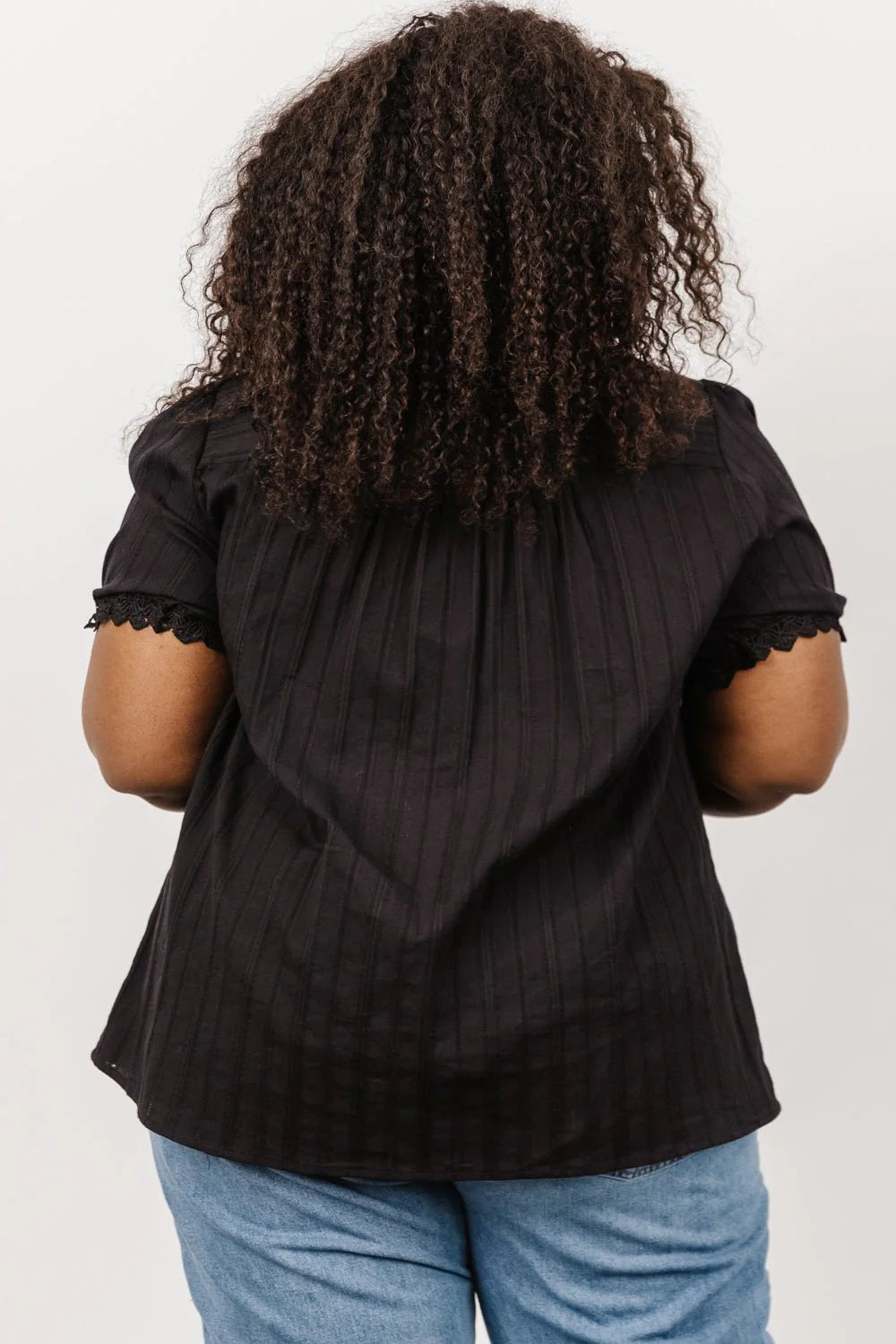 Sloane Button Top | Black