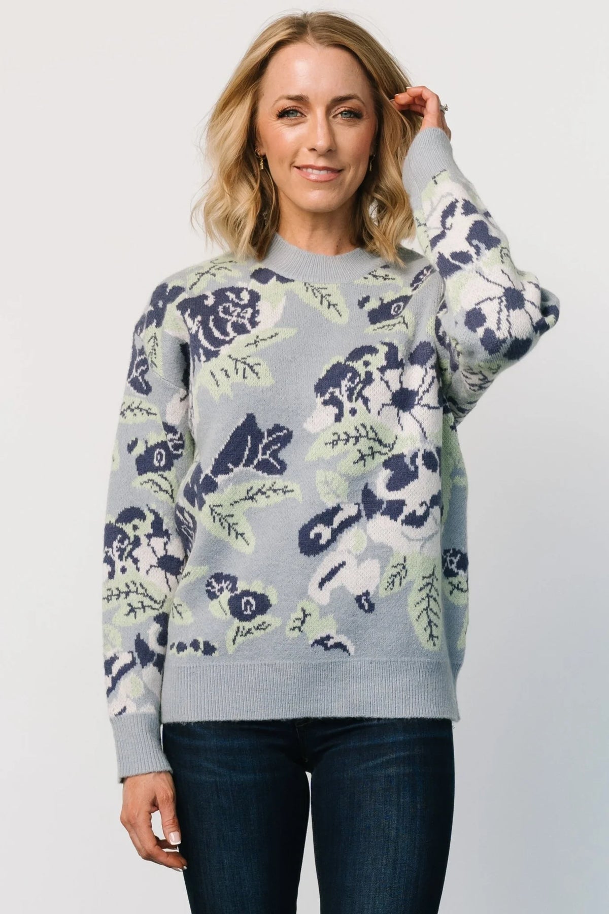 Munich Sweater | Light Blue Multi