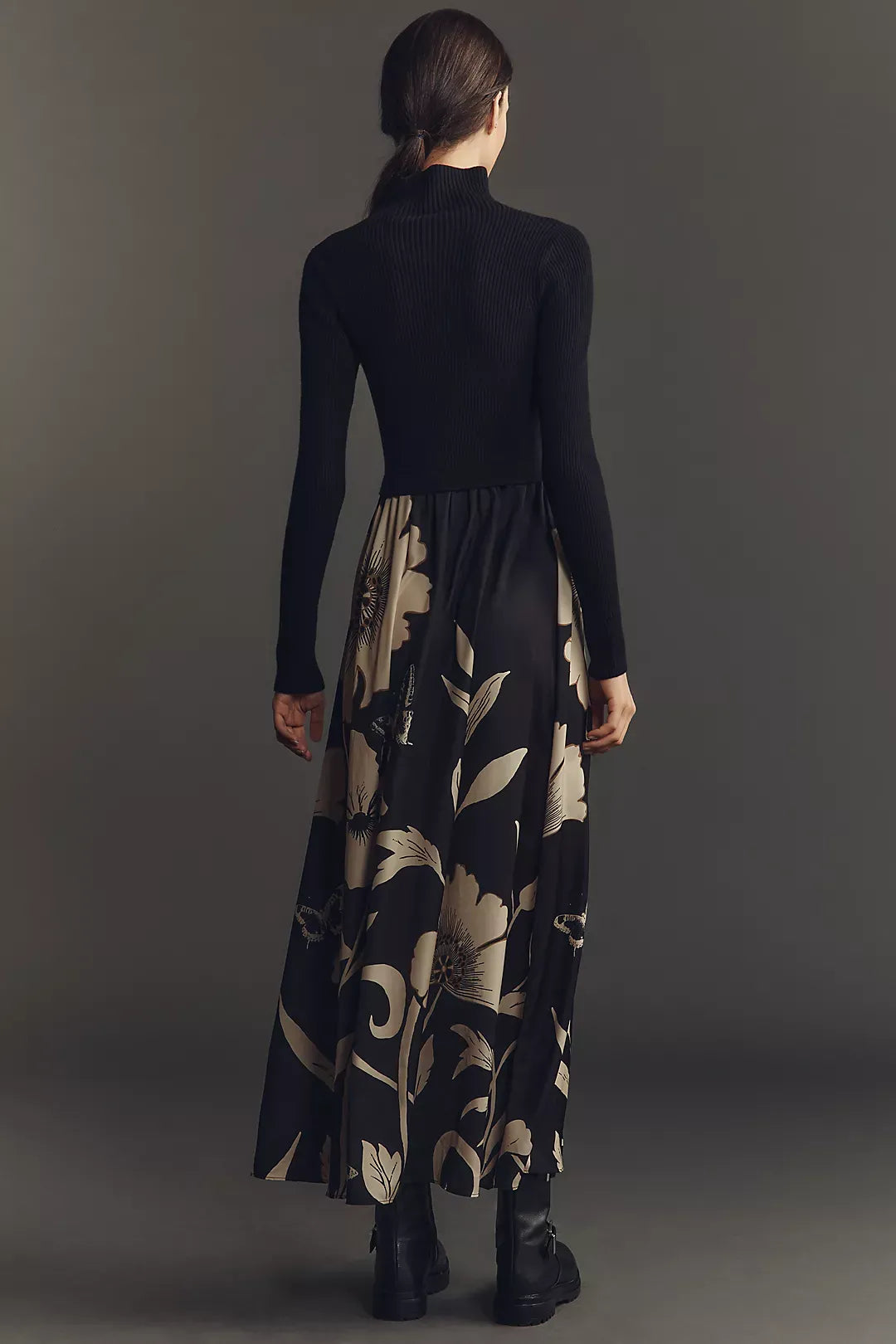 The Thea Long-Sleeve Twofer Maxi Dress