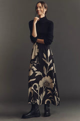 The Thea Long-Sleeve Twofer Maxi Dress