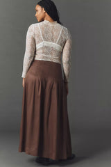 The Thea Long-Sleeve Twofer Maxi Dress