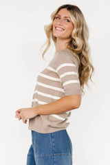 Huntington Striped Top | Stone + Cream