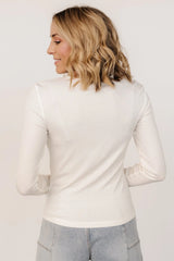 Menka Ribbed Top | Ivory