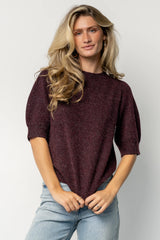 Keira Sweater Top | Dark Plum