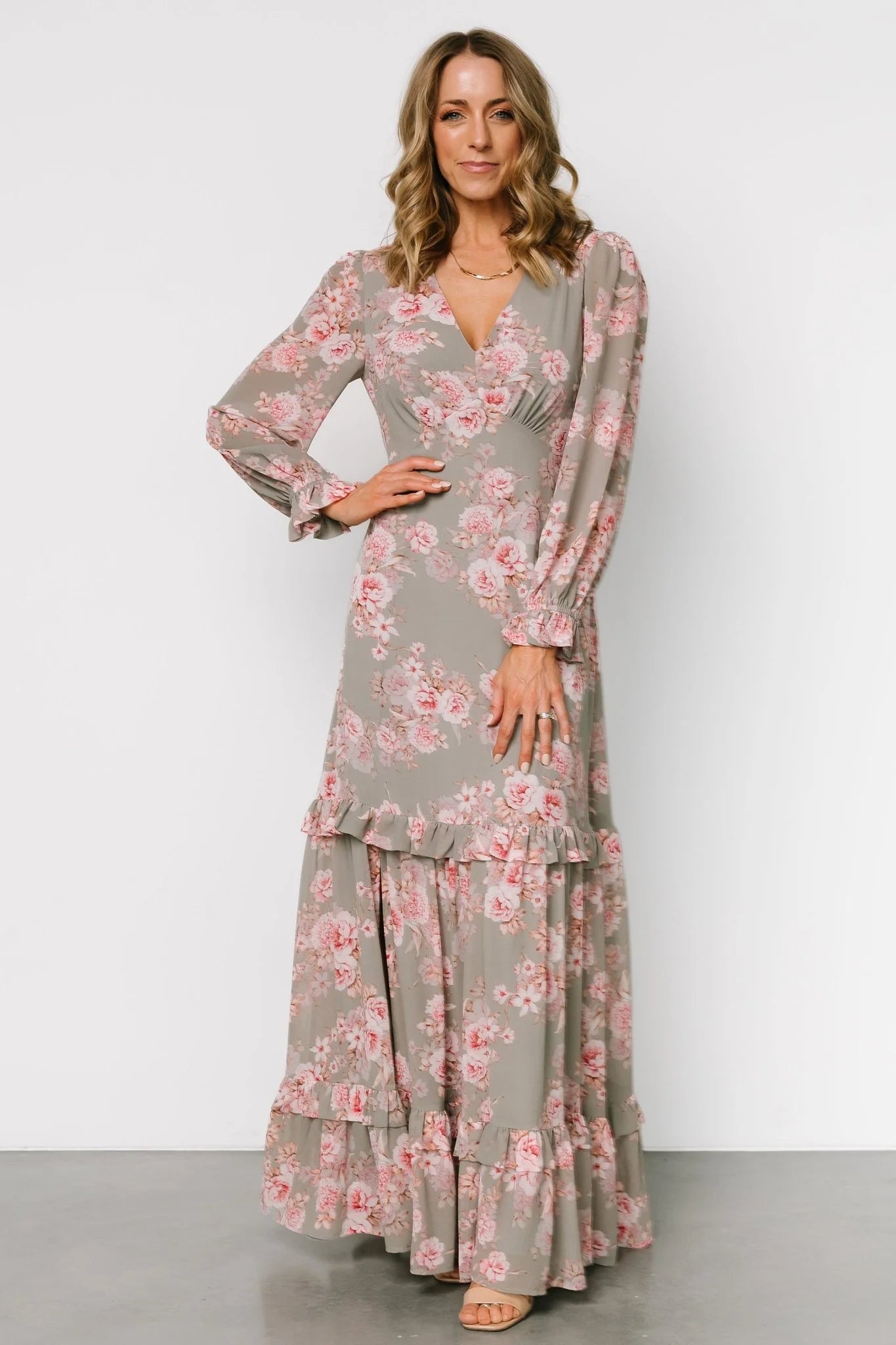 Liliana Maxi Dress | Dusty Sage + Rose