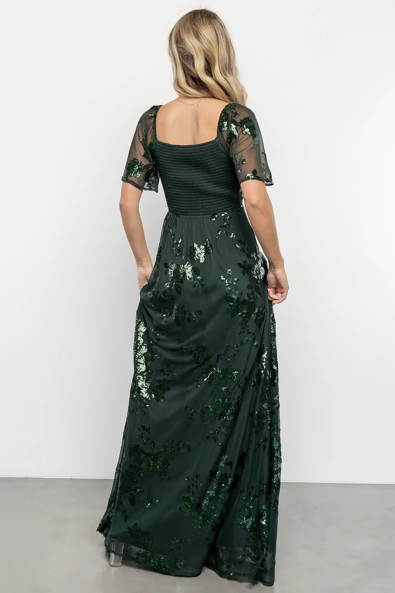 Karina Sequin Maxi Dress | Dark Green