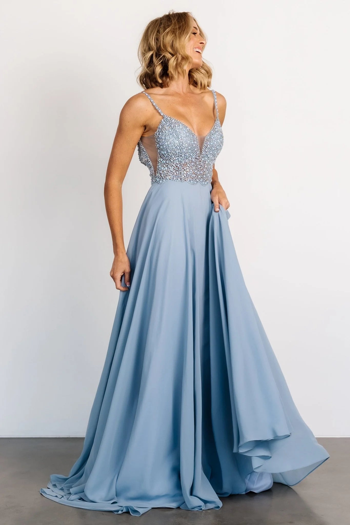 Honor Beaded Bridal Gown | Dusty Blue