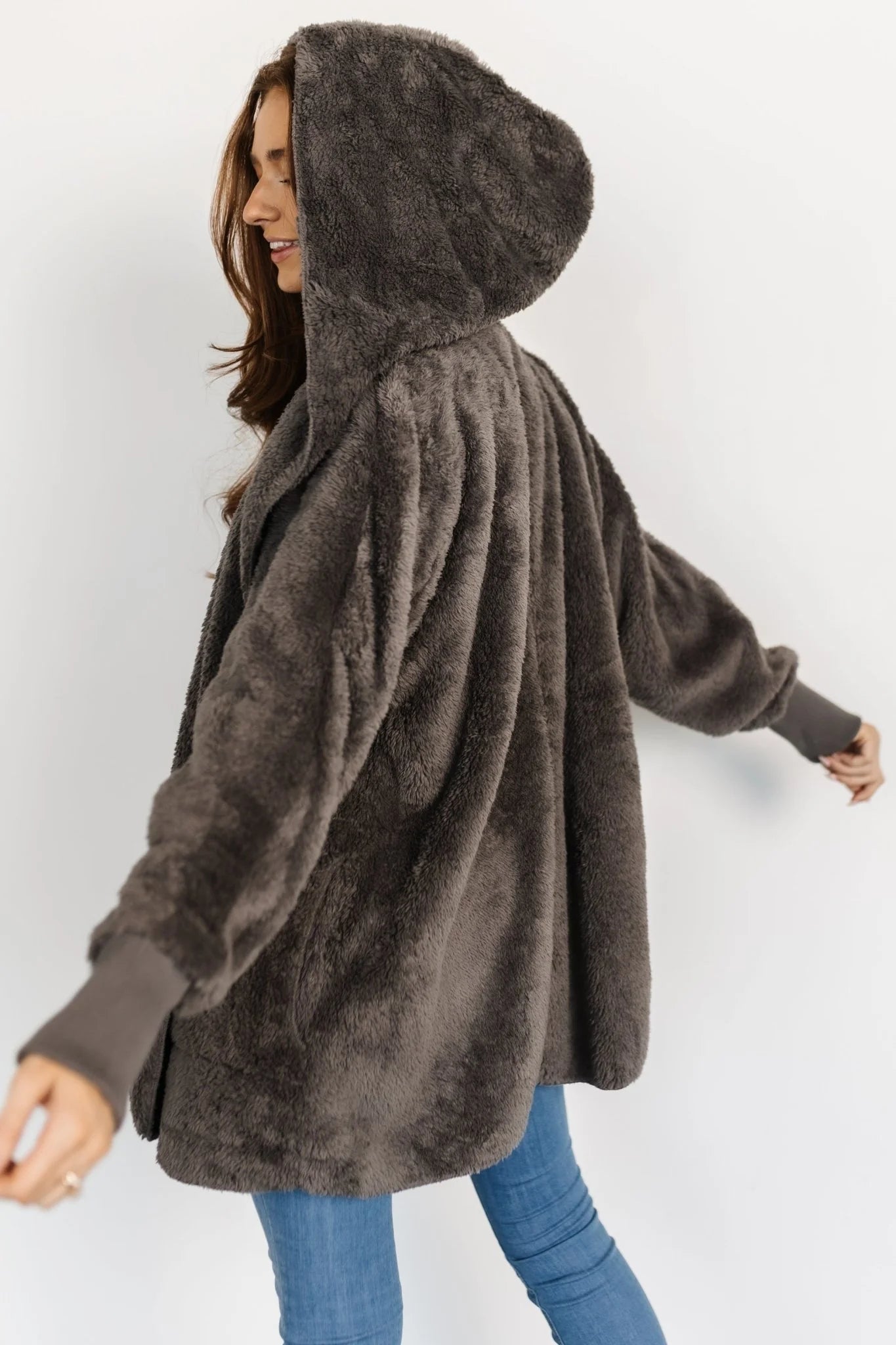 Melrose Teddy Jacket | Dark Gray