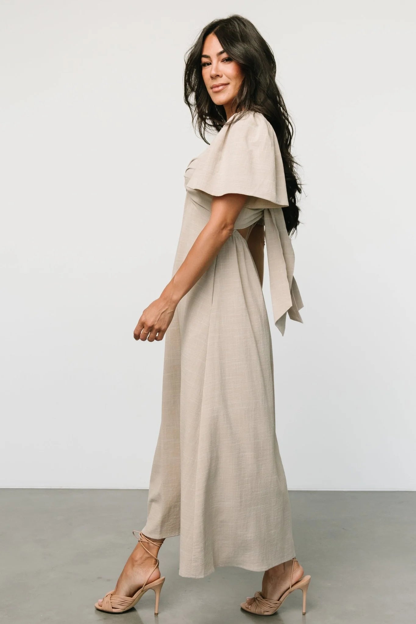 Indie Back Tie Dress | Oatmeal