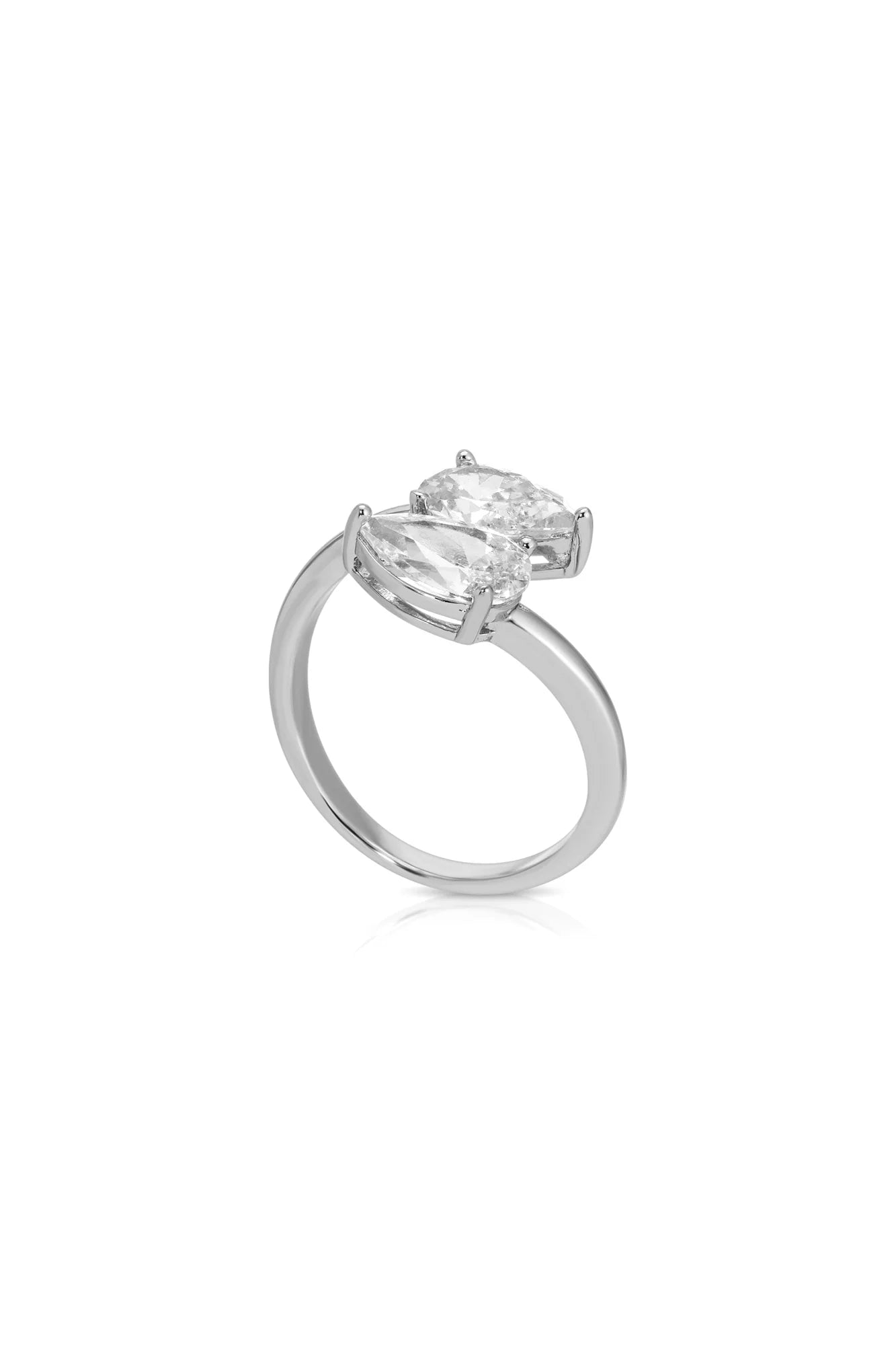 Crystal Teardrop Wrap Ring