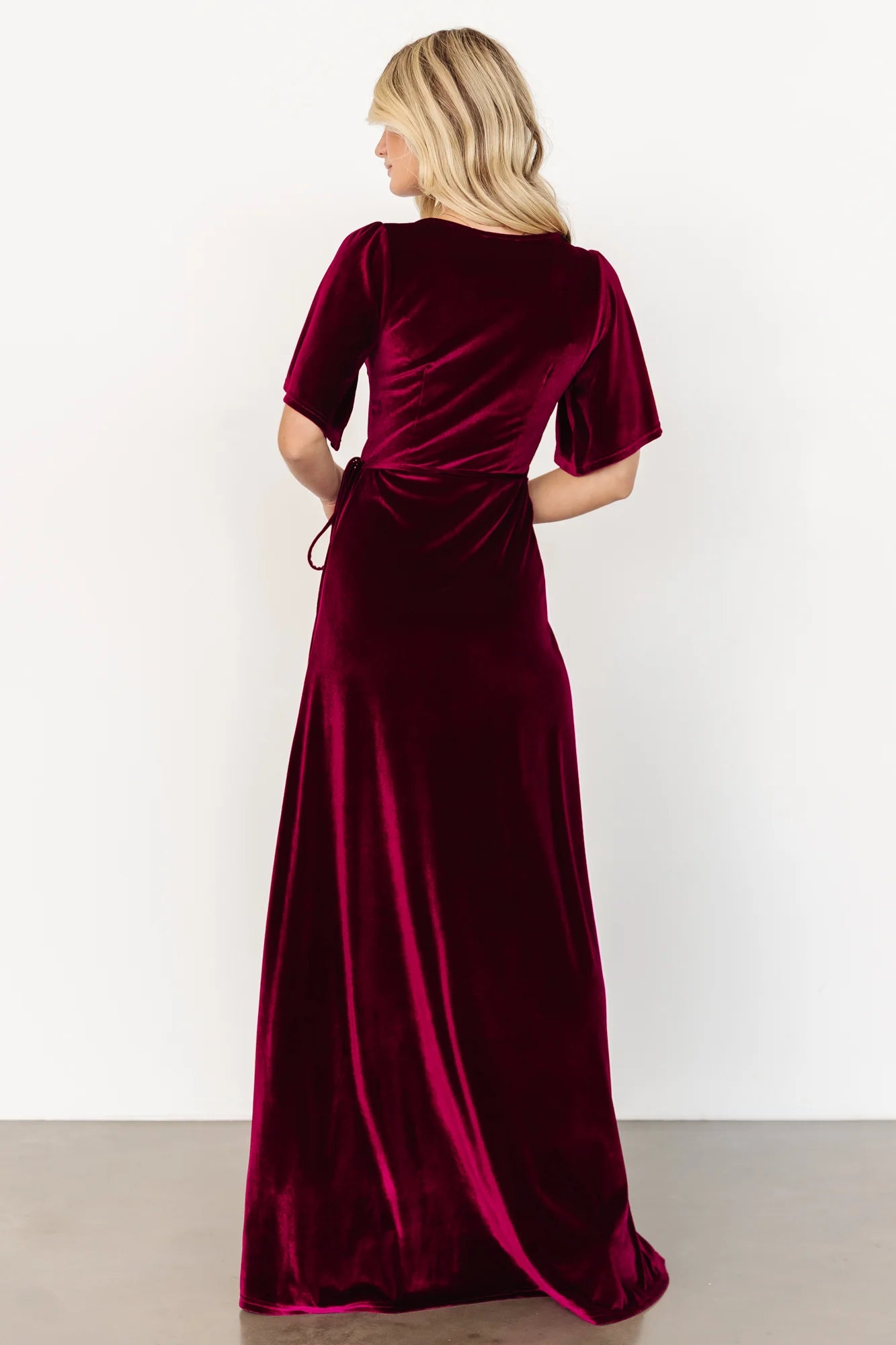 Meghan Velvet Wrap Maxi Dress | Mulberry