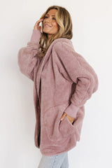 Melrose Teddy Jacket | Dusty Lilac