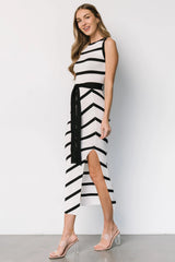 Chelsea Knit Dress | White + Black