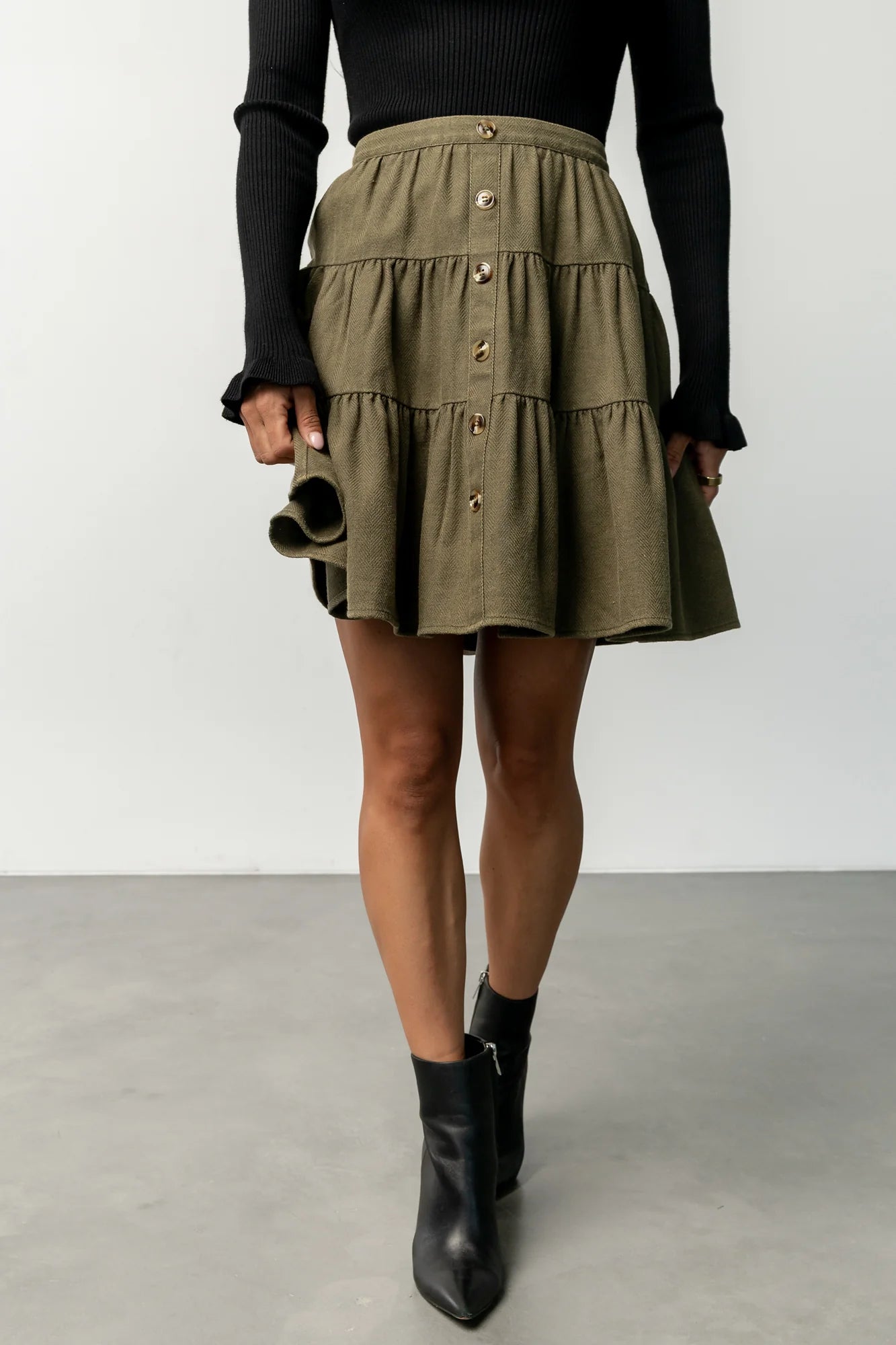Ebba Short Skirt | Olive