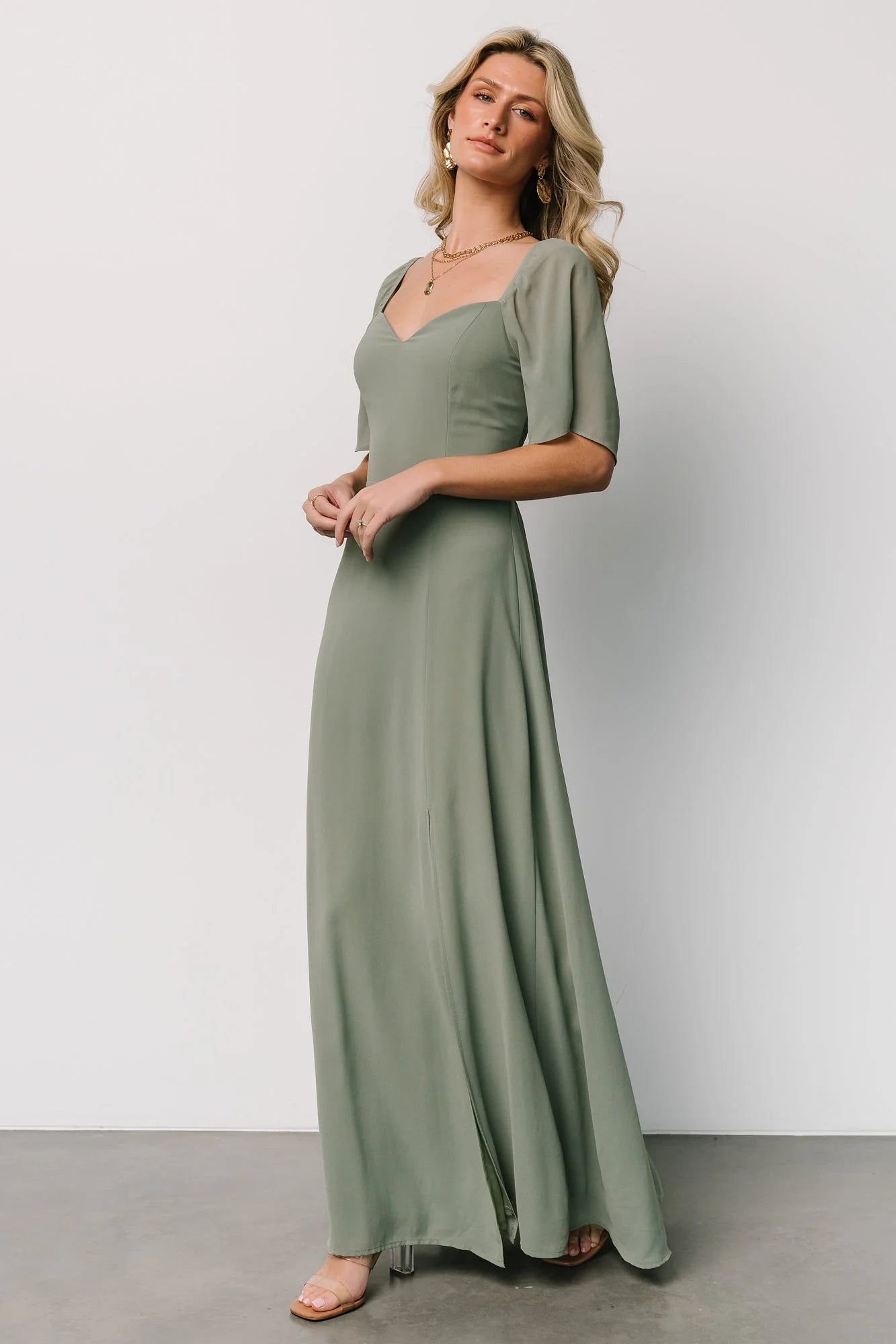 Sierra Sweetheart Maxi Dress | Eucalyptus