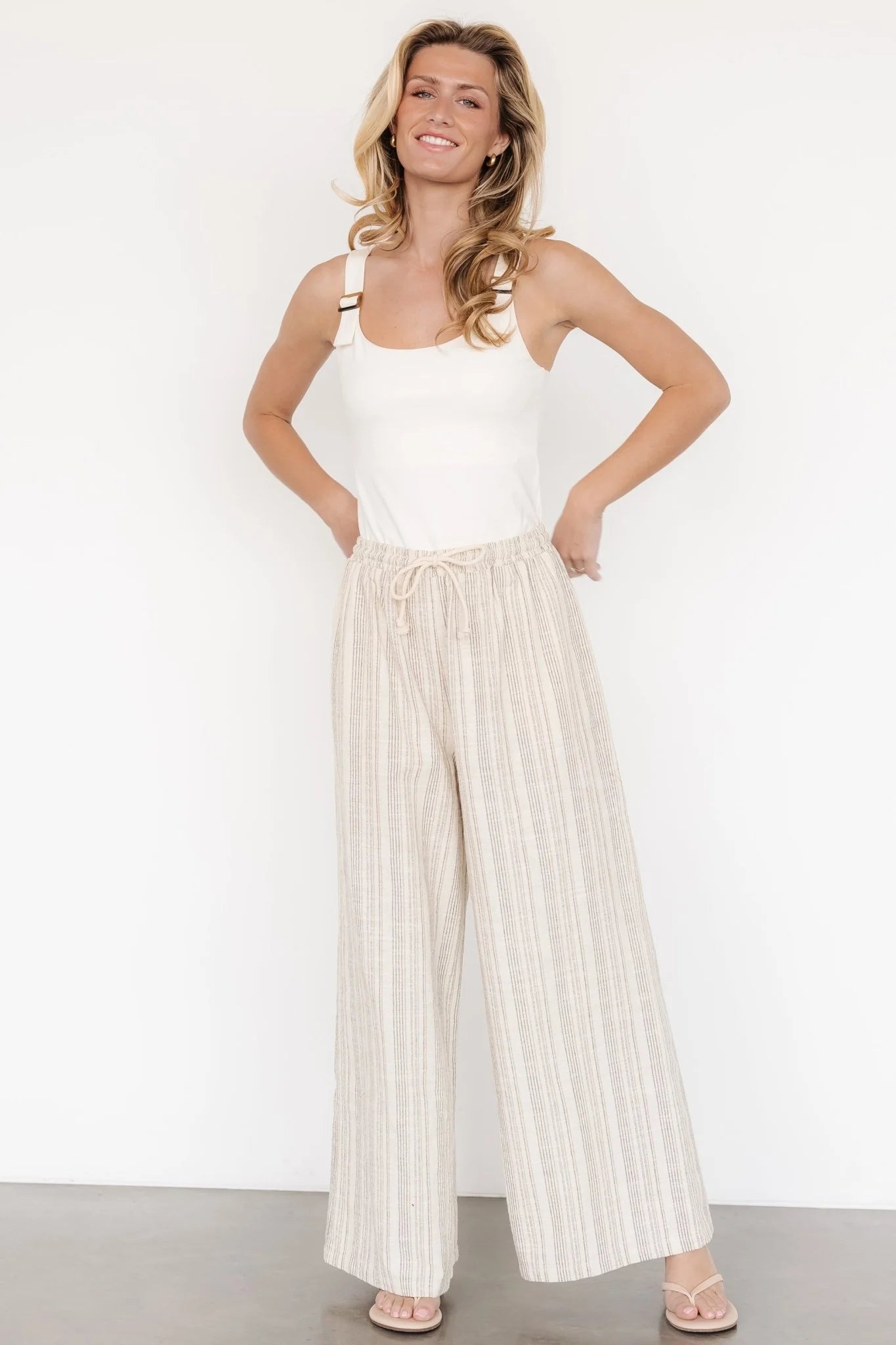 Antale Pants | Natural Multi Stripe