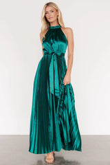 Capulet Pleated Maxi Dress | Emerald