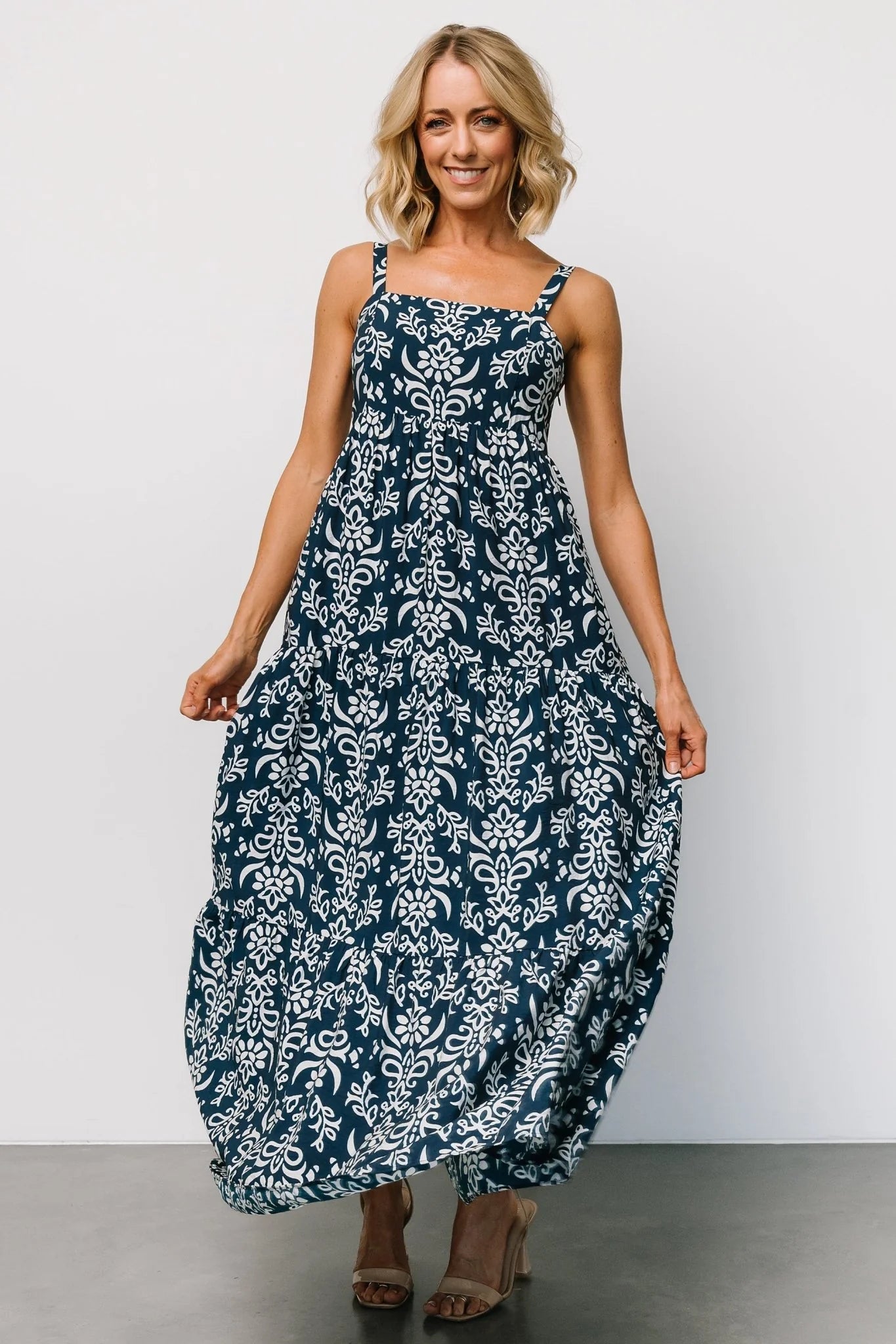 Oceanside Maxi Dress | Navy Print
