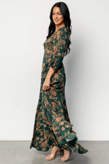 Liesel Maxi Dress | Green + Copper Floral