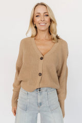 Gracie Knit Cardigan | Light Camel
