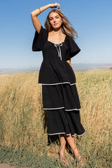 Madrid Tiered Dress | Black