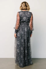 Layla Tulle Maxi Dress | Slate Floral